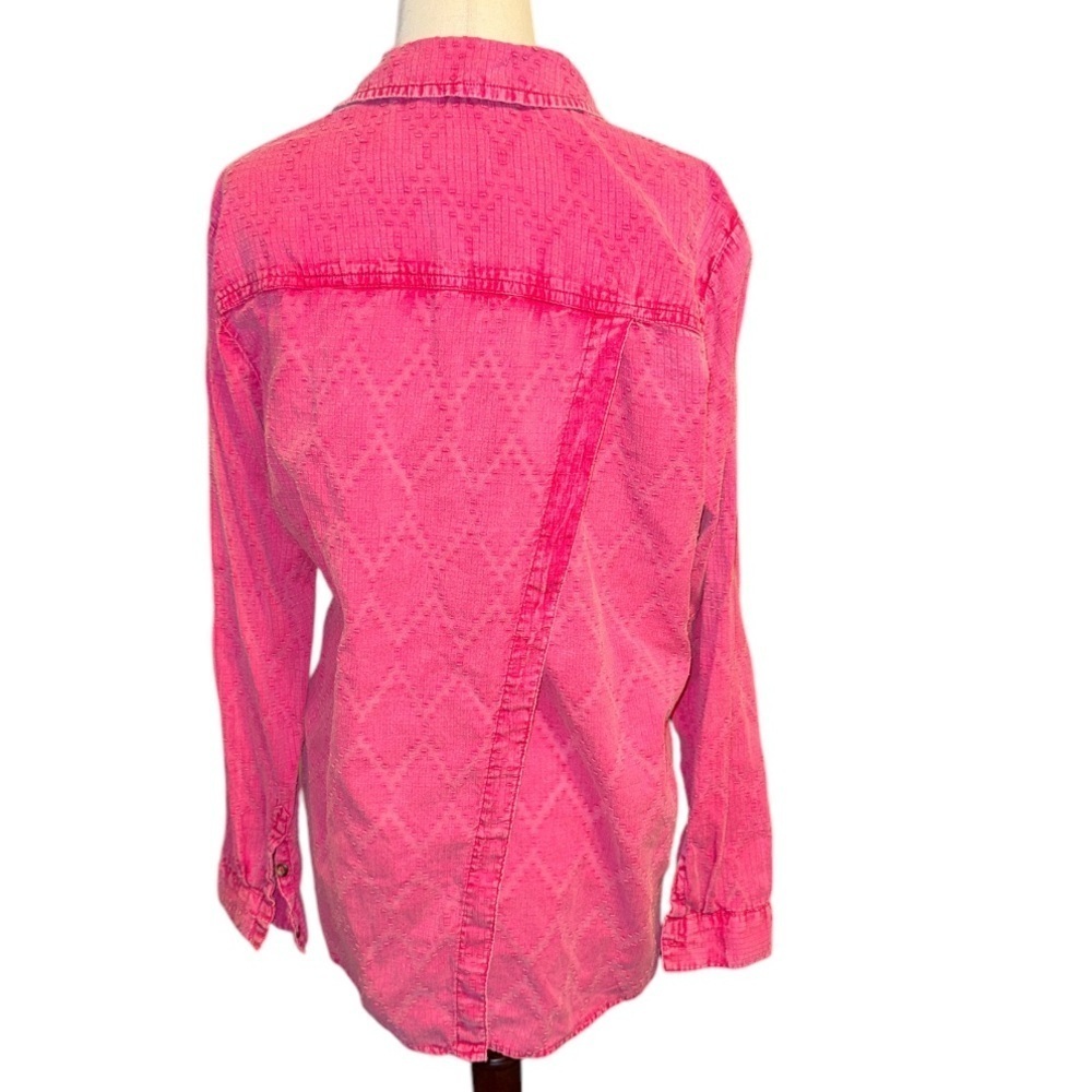 Anthropologie Maeve Pink Split Back Button Down Shirt - Picture 2 of 6